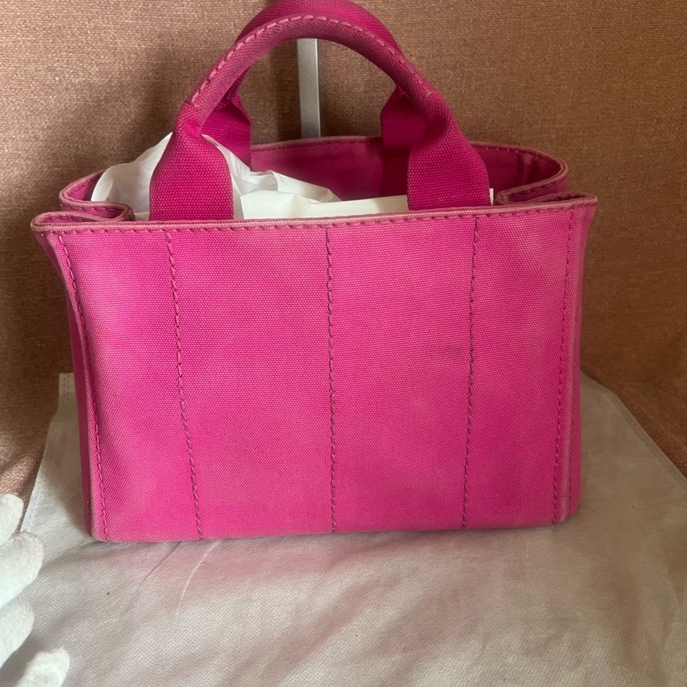 Prada Fuchsia Canapé small Canvas Tote - Picture 3 of 16